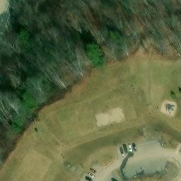 Sand Volleyball Court, WV — aerial view