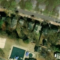 Sand Volleyball Court, South Kensington, MD — aerial view
