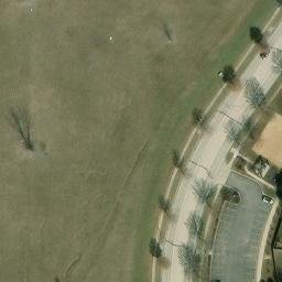 Sand Volleyball Court, Shawnee, KS — aerial view