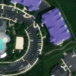 Sand Volleyball Court, North Wildwood, NJ — aerial view