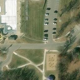 Sand Volleyball Court, Shawnee, KS — aerial view