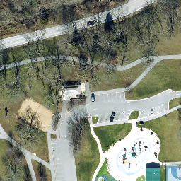 Sand Volleyball Court, Blue Springs, MO — aerial view