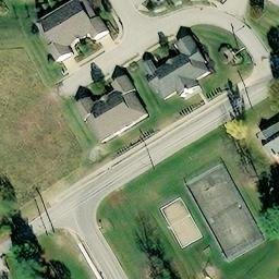 Sand Volleyball Court, Taylor Mill, KY — aerial view