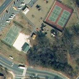 Sand Volleyball Court, Sterling, VA — aerial view
