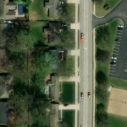 Sand Volleyball Court, Prairie Village, KS — aerial view