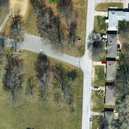 Volleyball Court, Blue Springs, MO — aerial view