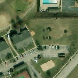 Sand Volleyball Court, Shawnee, KS — aerial view