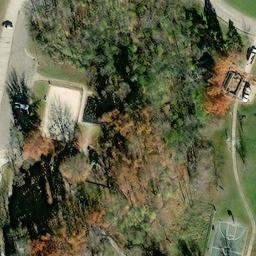 Sand Volleyball Court, Edgewood, KY — aerial view
