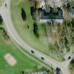 Sand Volleyball Court, Oakbrook, KY — aerial view
