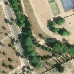 Sand Volleyball Court — aerial view