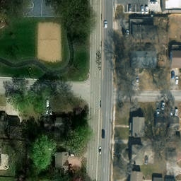 Sand Volleyball Court, Prairie Village, KS — aerial view
