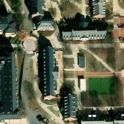 Volleyball Court, College Park, MD — aerial view
