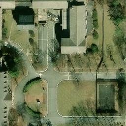 Sand Volleyball Court, Chevy Chase, MD — aerial view