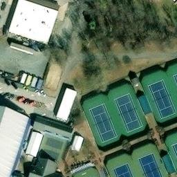 Sand Volleyball Court, College Park, MD — aerial view