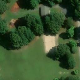 Sand Volleyball Court, DE — aerial view