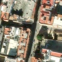 Vista aérea de Parking Colón (centre històric) (Gandia)
