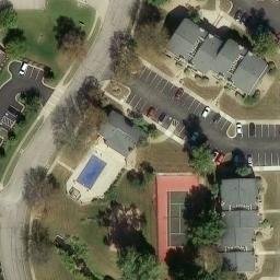 Sand Volleyball Court, Lenexa, KS — aerial view