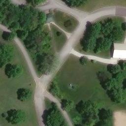 Sand Volleyball Court, Columbia, MO — aerial view