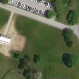 Sand Volleyball Court, Columbia, MO — aerial view