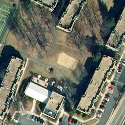 Volleyball Court, Herndon, VA — aerial view
