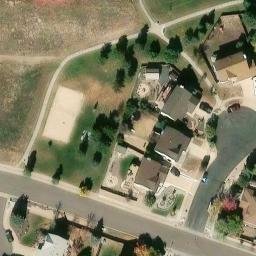 Sand Volleyball Court, Colorado Springs, CO — aerial view