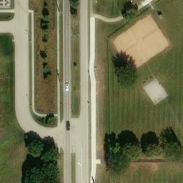 Sand Volleyball Court, Lenexa, KS — aerial view