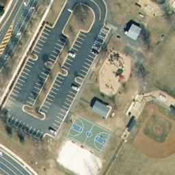 Sand Volleyball Court, Herndon, VA — aerial view