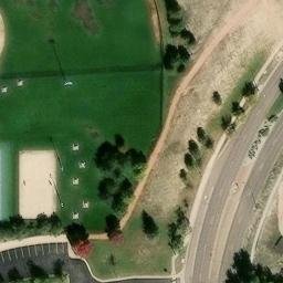 Sand Volleyball Court, Colorado Springs, CO — aerial view