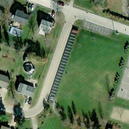 Sand Volleyball Court, Independence, KY — aerial view