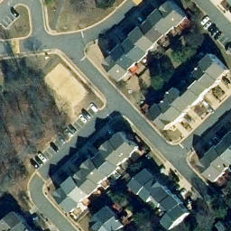 Volleyball Court, McNair, VA — aerial view