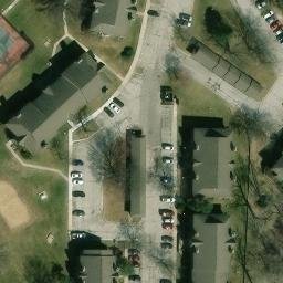 Sand Volleyball Court, Overland Park, KS — aerial view