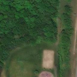 Sand Volleyball Court, Columbia, MO — aerial view