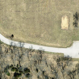 Sand Volleyball Court, KS — aerial view
