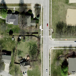 Sand Volleyball Court, Lawrence, KS — aerial view