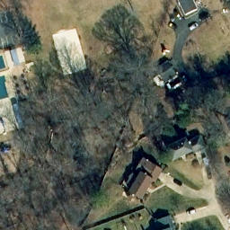 Sand Volleyball Court, Franklin Farm, VA — aerial view