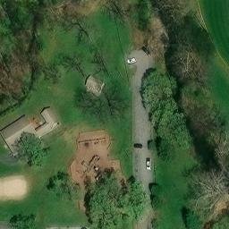 Sand Volleyball Court, Front Royal, VA — aerial view
