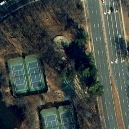 Volleyball Court, Tysons, VA — aerial view