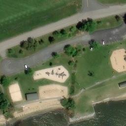 Sand Volleyball Court, Annapolis Neck, MD — aerial view