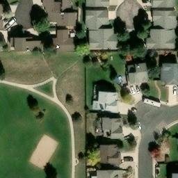 Sand Volleyball Court, Colorado Springs, CO — aerial view