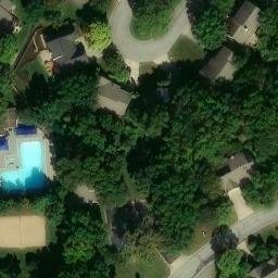 Sand Volleyball Court, Olathe, KS — aerial view