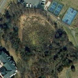 Sand Volleyball Court, South Riding, VA — aerial view