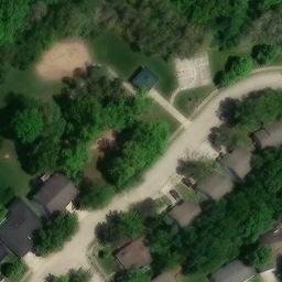 Volleyball Court, Columbia, MO — aerial view