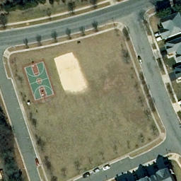 Volleyball Court, South Riding, VA — aerial view