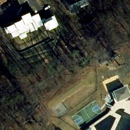 Sand Volleyball Court, McLean, VA — aerial view