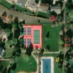 Grass Volleyball Court, Colorado Springs, CO — aerial view
