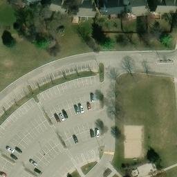 Sand Volleyball Court, Overland Park, KS — aerial view