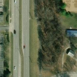 Sand Volleyball Court, Overland Park, KS — aerial view