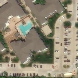 Volleyball Court, Columbia, MO — aerial view