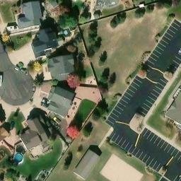 Sand Volleyball Court, Colorado Springs, CO — aerial view
