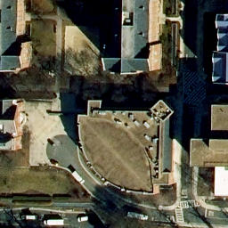 Sand Volleyball Court, Washington, DC — aerial view